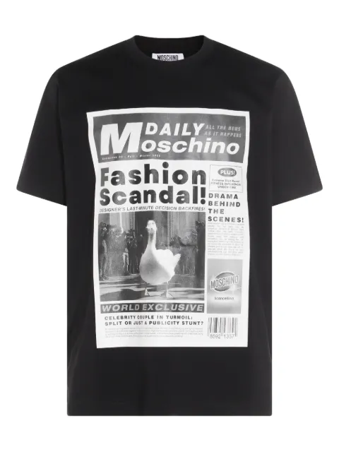 Moschino camiseta con motivo de periódico