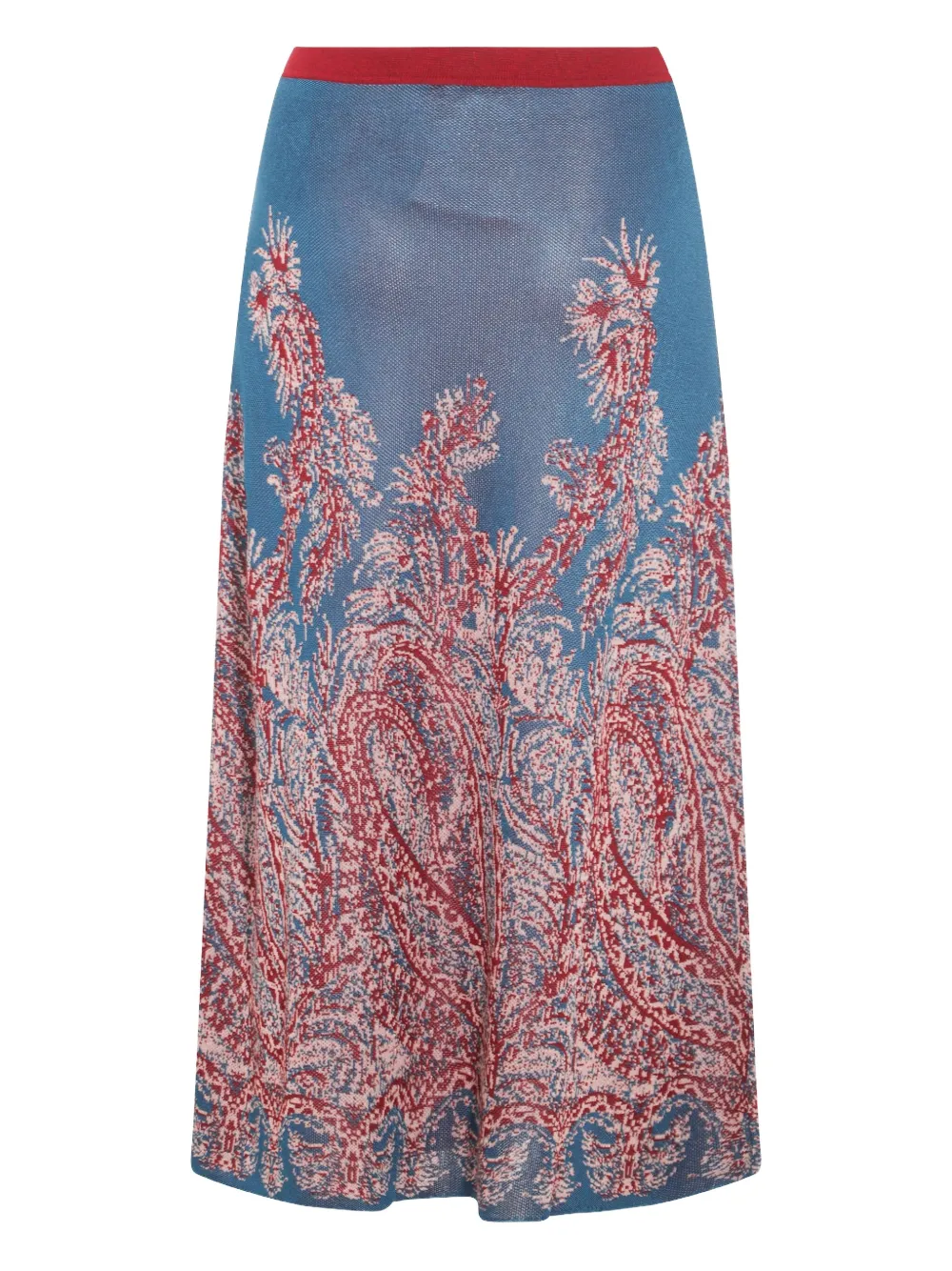 ETRO Rok met paisley-jacquard en knopen Blauw
