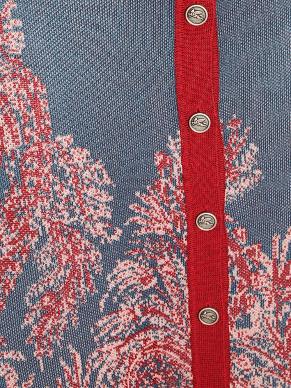 ETRO Rok met paisley-jacquard en knopen Blauw