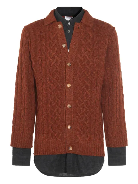 Moschino cable-knit buttoned cardigan