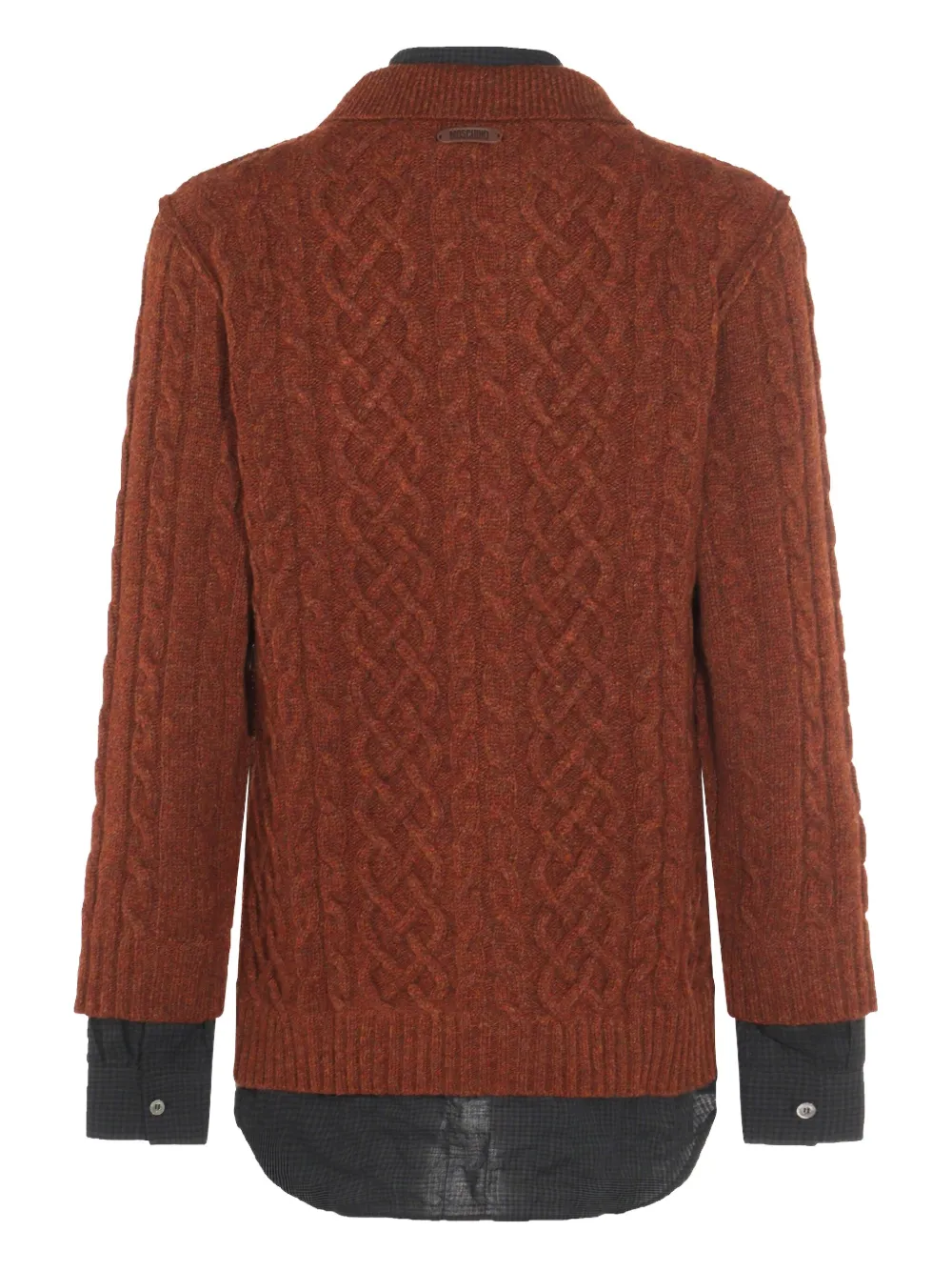 Moschino Kabelgebreid vest met knopen Bruin