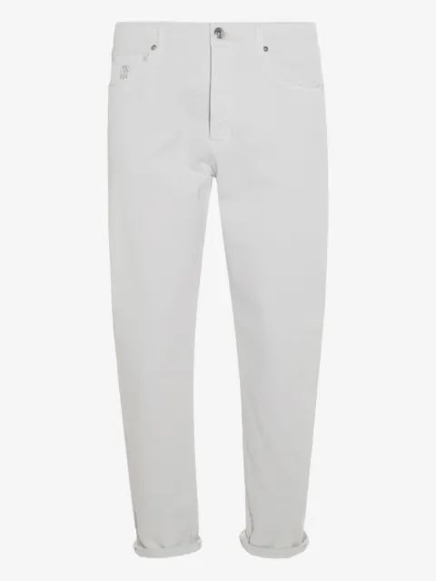 Brunello Cucinelli logo-patch tapered trousers
