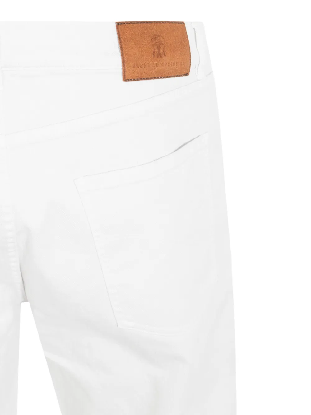 Brunello Cucinelli Broek met toelopende pijpen en logopatch Wit