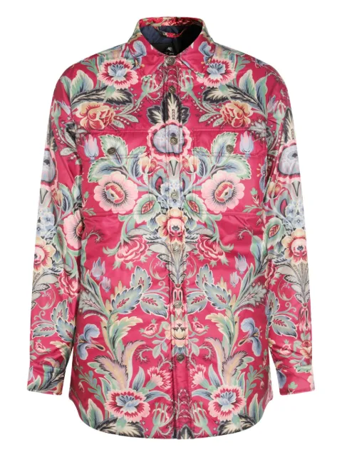 ETRO floral-print shirt coat