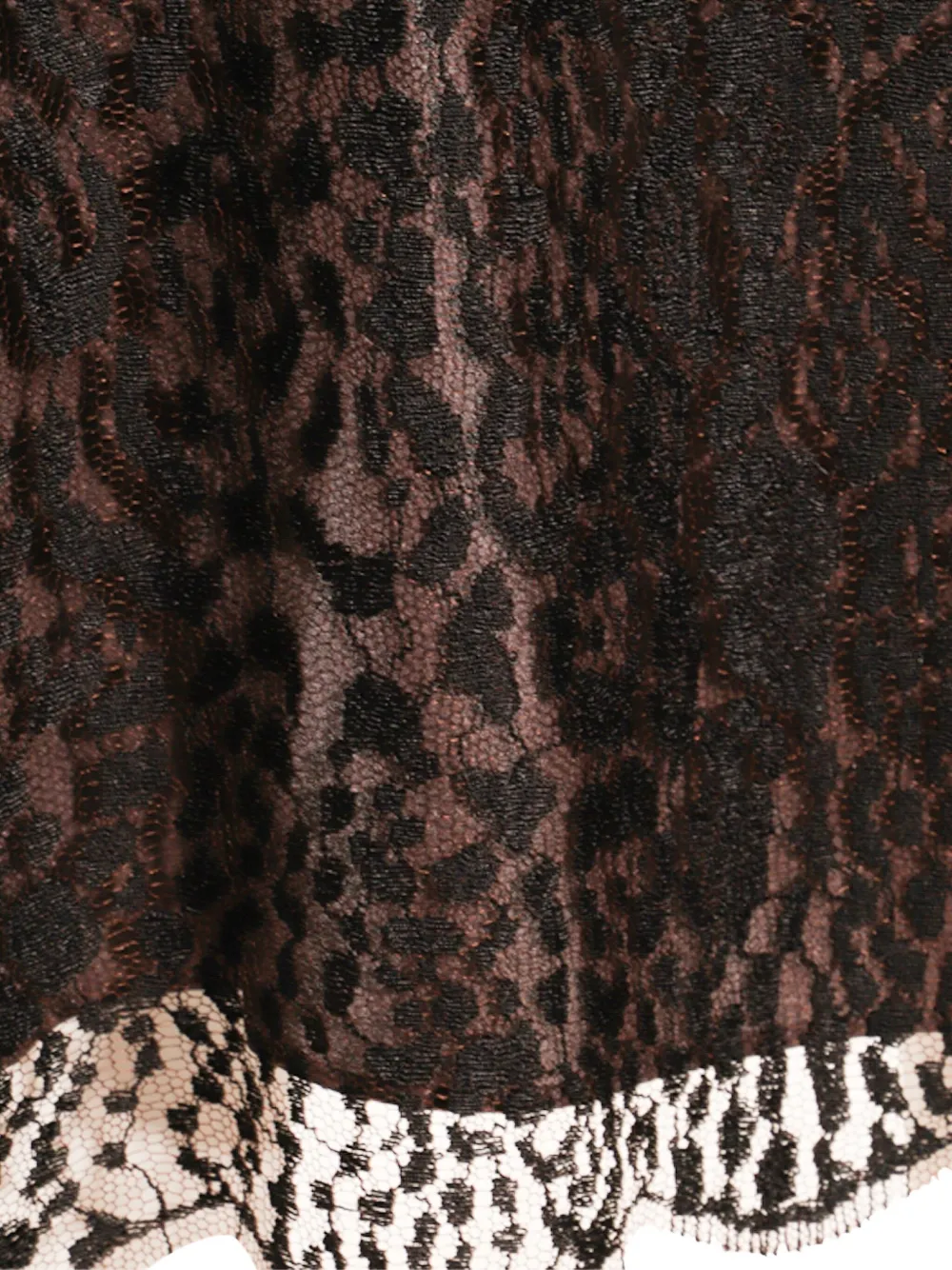 TOM FORD Rok met luipaardprint en kant Bruin