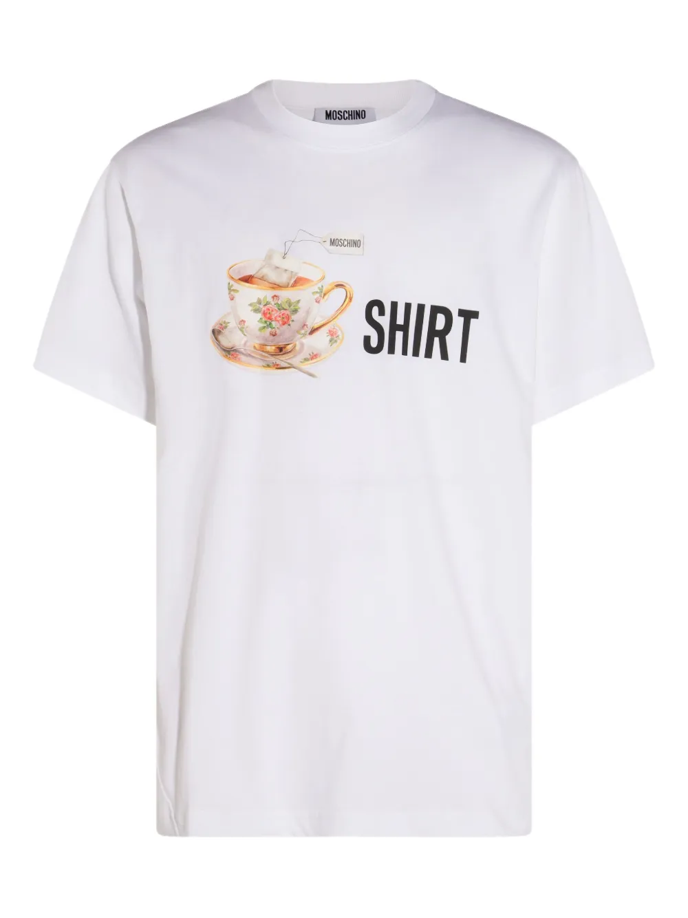 Moschino teacup-print T-shirt Wit