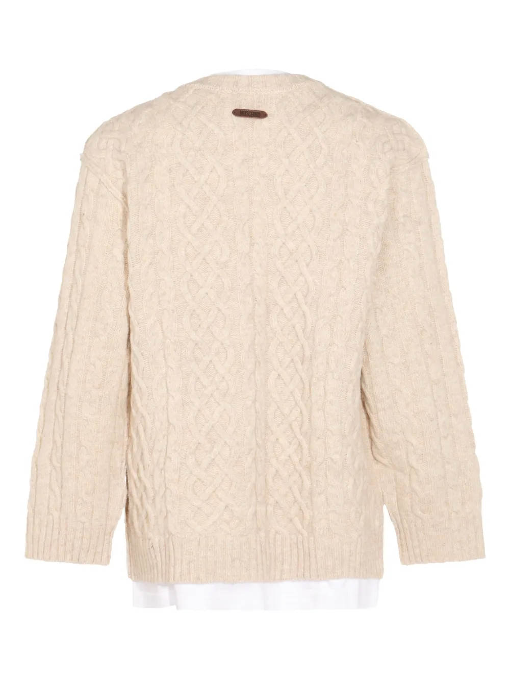 Moschino Kabelgebreide trui Beige