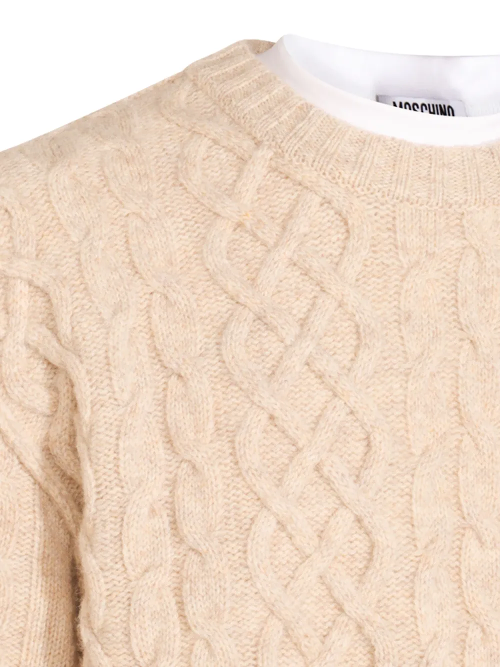 Moschino Kabelgebreide trui Beige