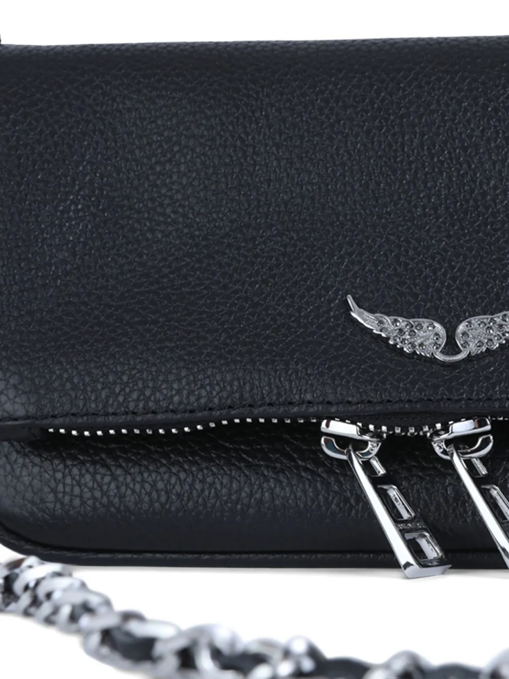 zadig and voltaire Leren schoudertas Zwart