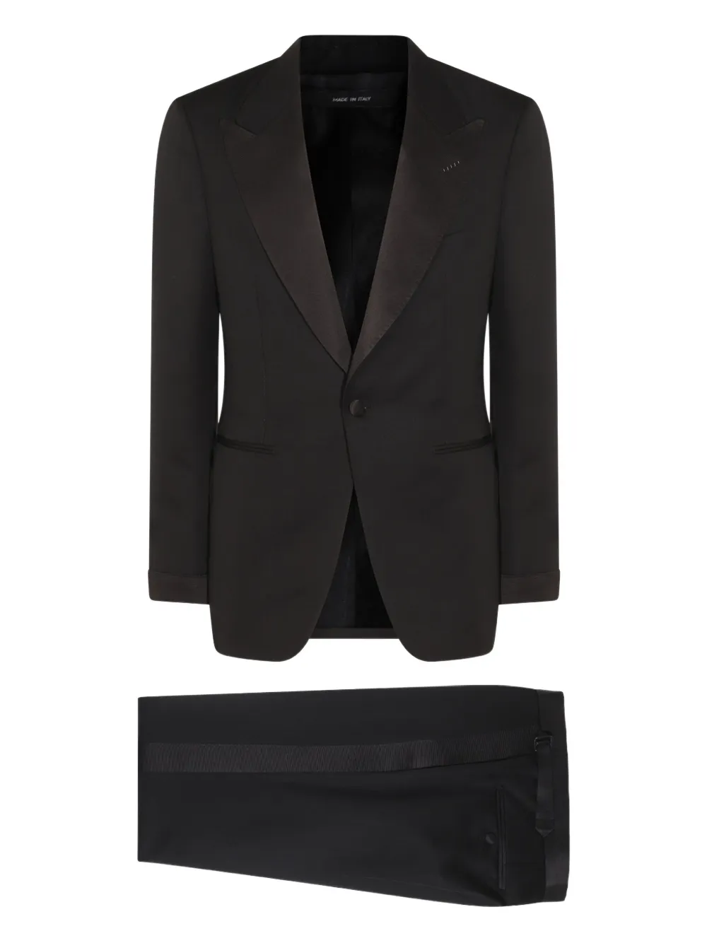 TOM FORD Pak met satijnen revers Zwart