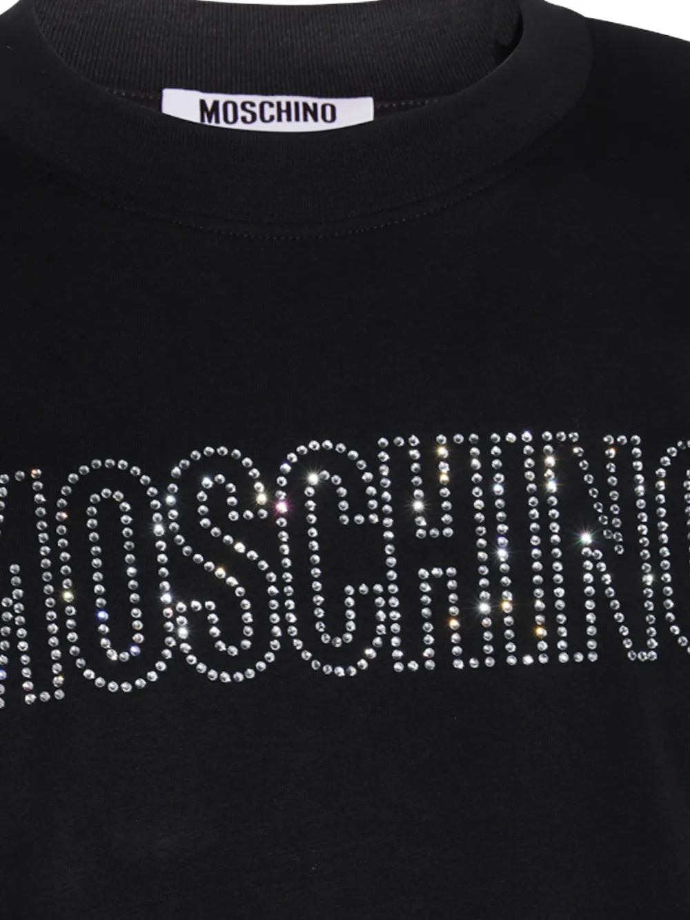 Moschino T-shirt verfraaid met stras Zwart