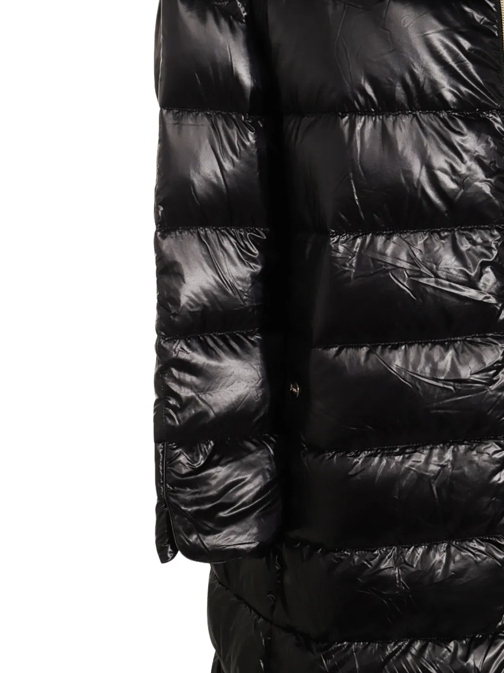 Herno Gewatteerde oversized jas met hoge hals Zwart