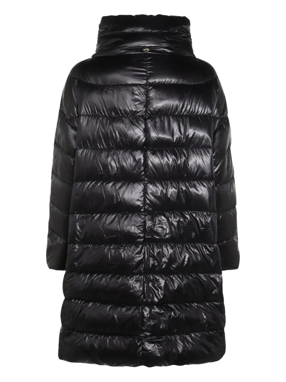 Herno Gewatteerde oversized jas met hoge hals Zwart
