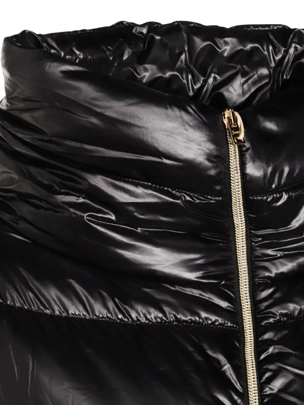 Herno Gewatteerde oversized jas met hoge hals Zwart