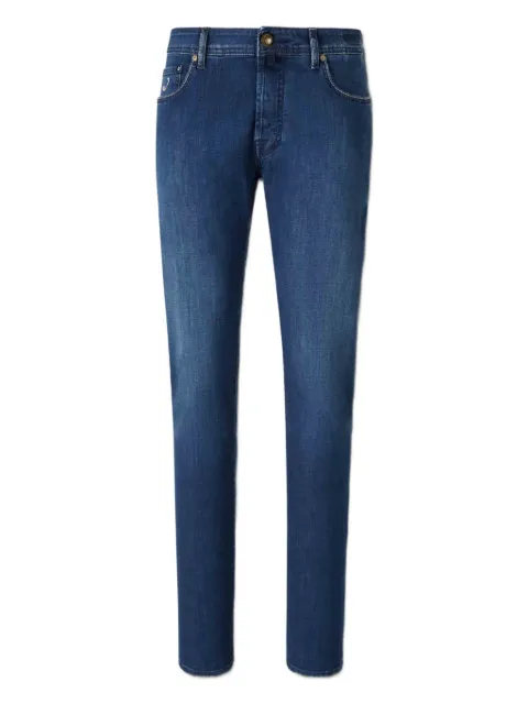 Jacob Cohën embroidered-patch slim-fit jeans