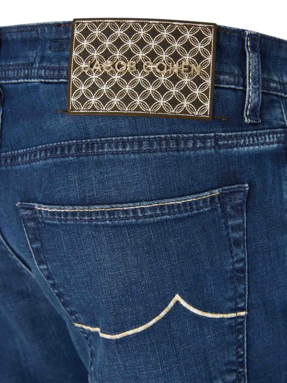 Jacob Cohën Slim-fit jeans met geborduurde patch Blauw