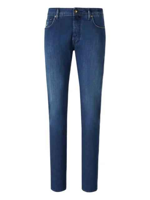 Jacob Cohën embroidered-patch slim-fit jeans