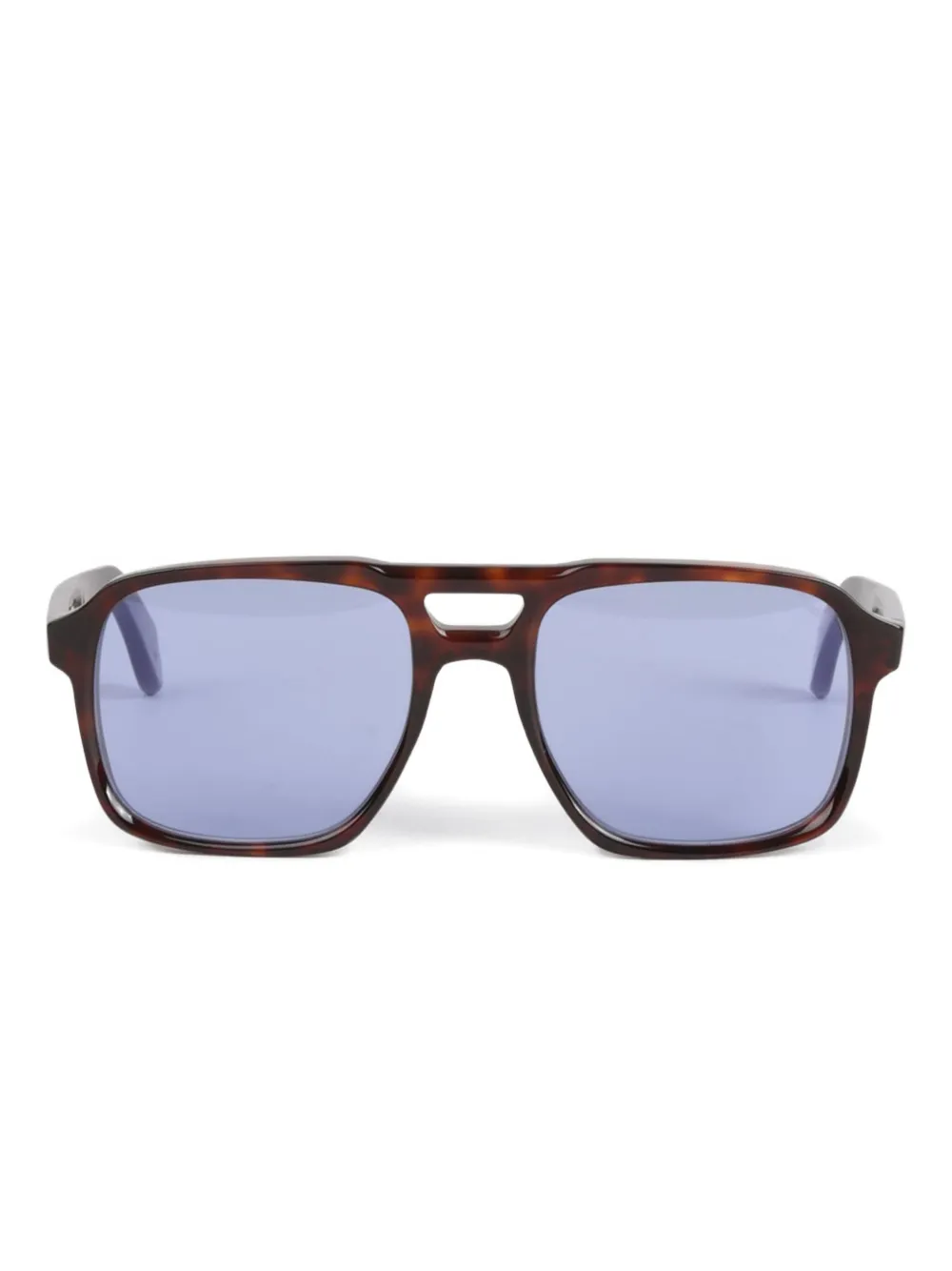 Cutler & Gross 1394 zonnebril met schildpadschild-design en vierkant montuur Bruin