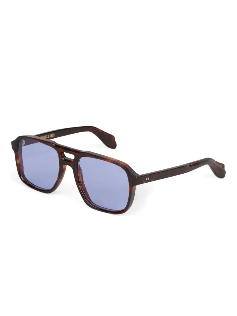 Cutler & Gross 1394 zonnebril met schildpadschild-design en vierkant montuur Bruin