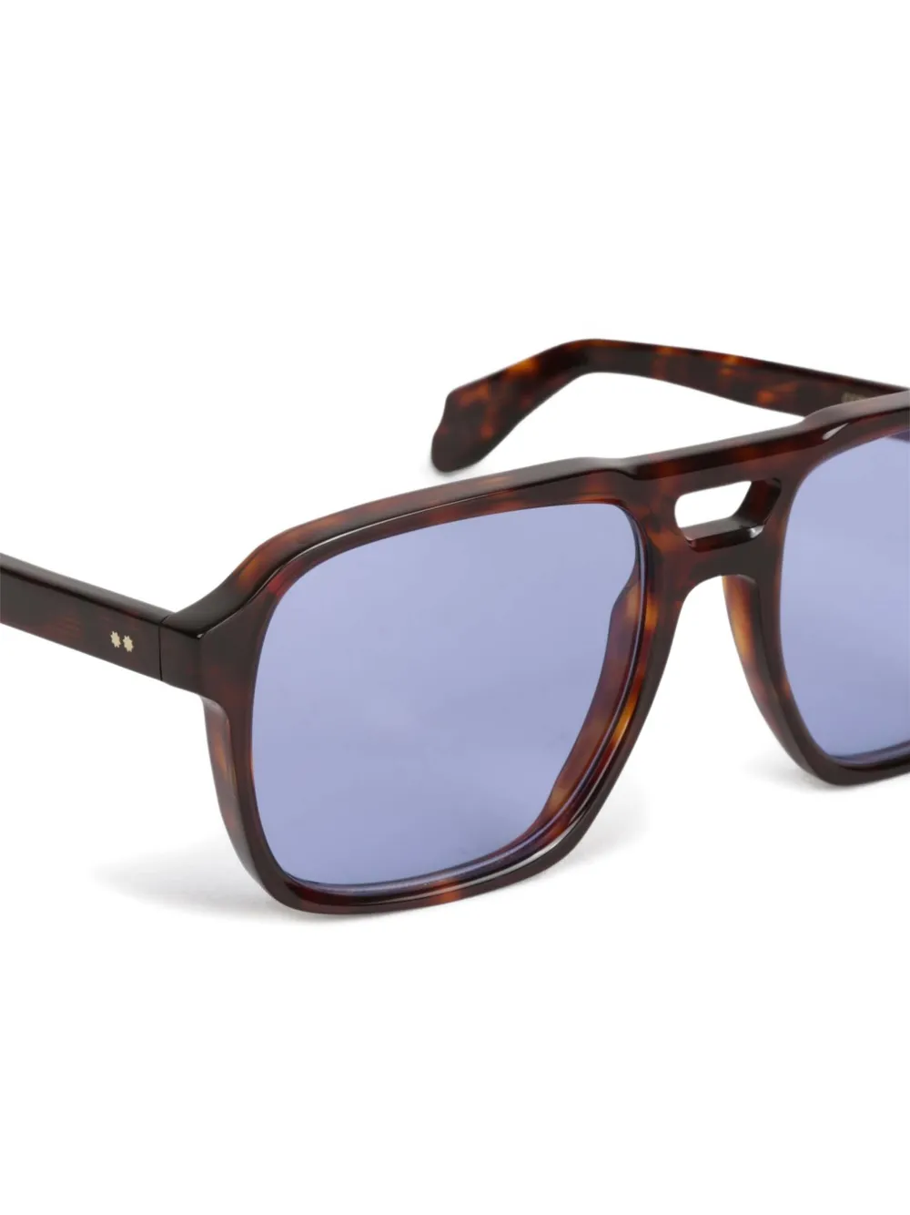 Cutler & Gross 1394 zonnebril met schildpadschild-design en vierkant montuur Bruin