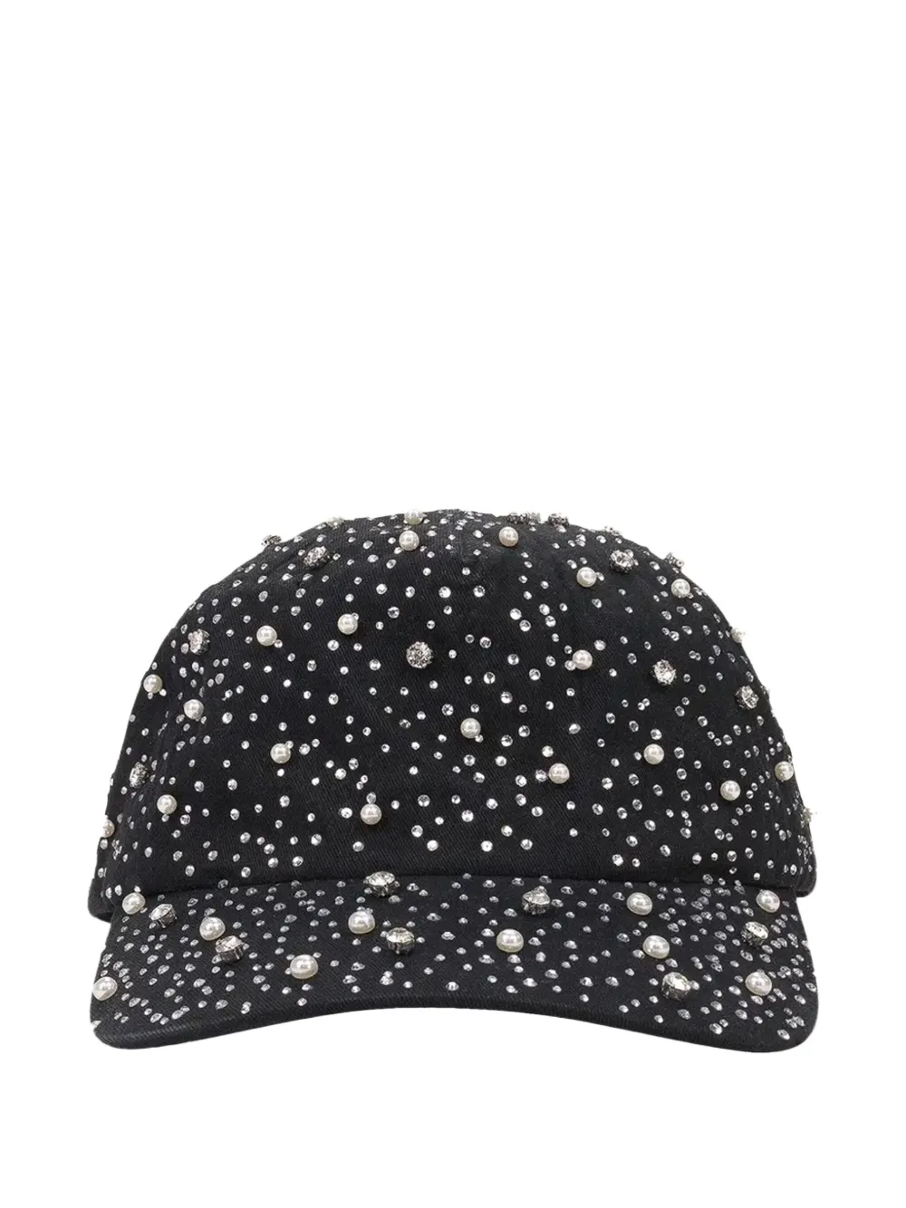 BIRTH OF ROYAL CHILD faux-pearl rhinestone baseball cap | Black | Image 1