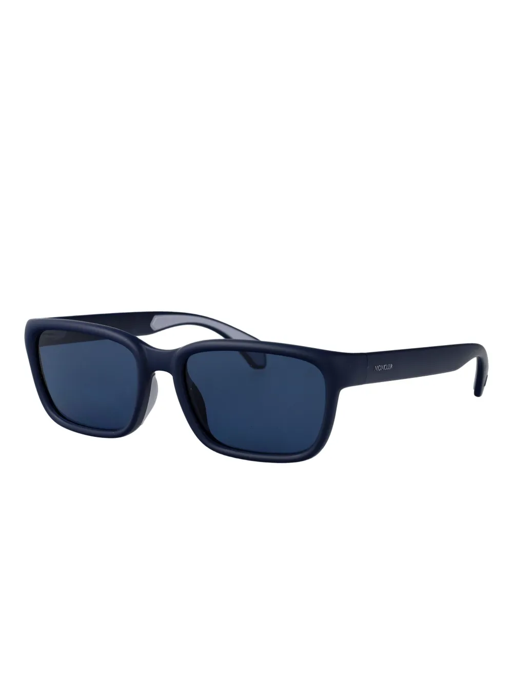 Moncler Eyewear Slicka zonnebril met rechthoekig montuur Blauw