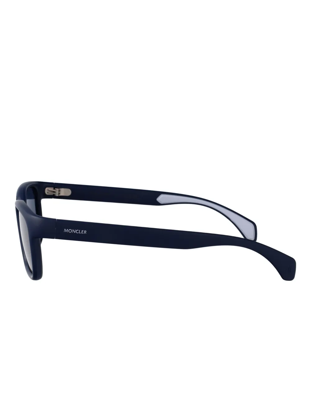 Moncler Eyewear Slicka zonnebril met rechthoekig montuur Blauw