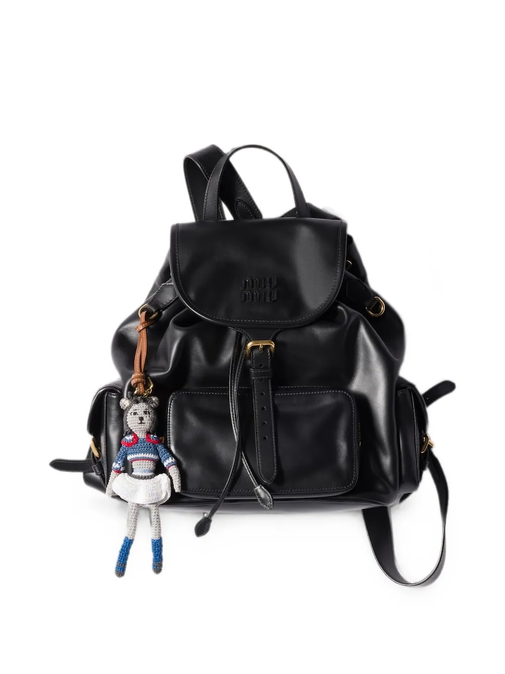 Miu Miu Zaino con fibbia - Nero
