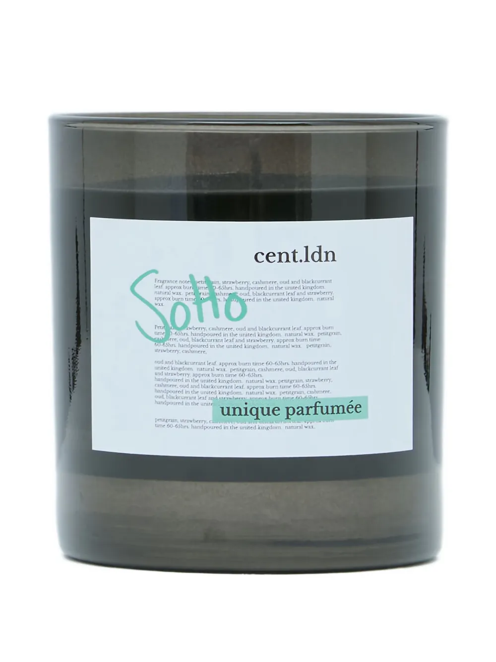 cent.ldn Sotto scented candle (300g) | Black | Image 1