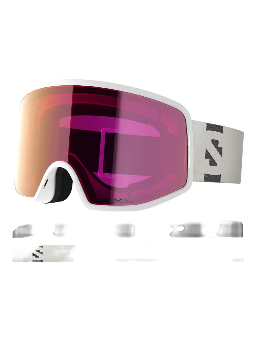 Salomon Sentry Pro S Sigma bril met cilindervormige glazen Wit