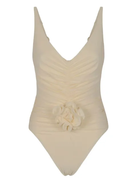 Magda Butrym traje de baño con aplique floral