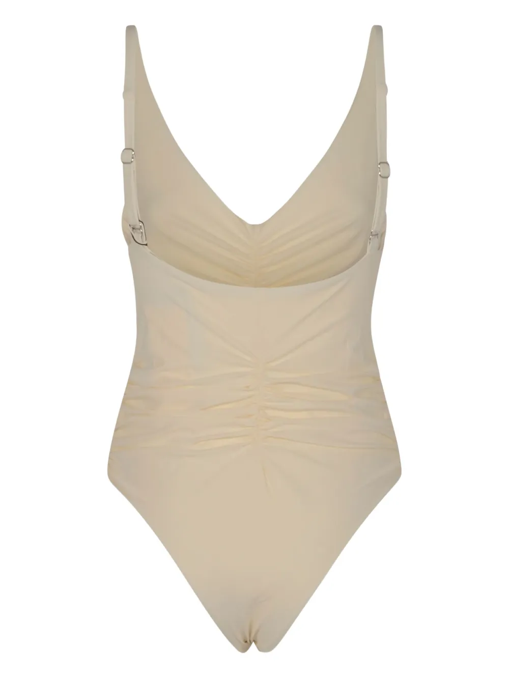 Magda Butrym Badpak met bloemenpatch Beige