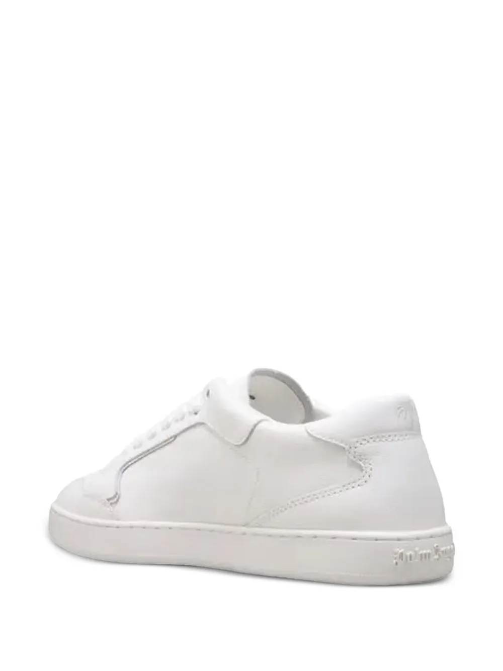 Palm Angels leather palm-tree sneakers White