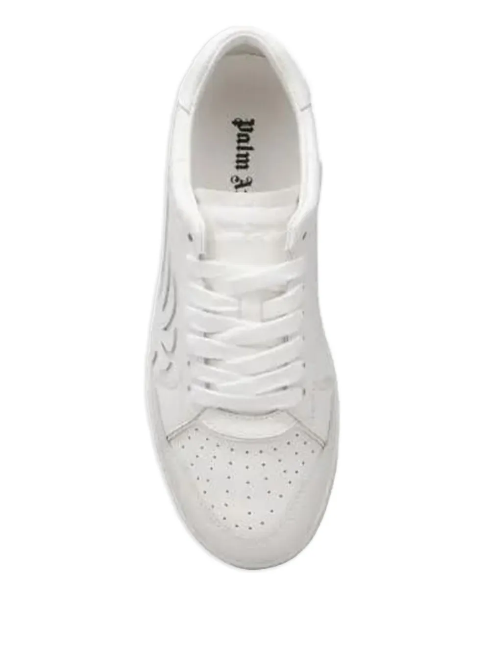 Palm Angels leather palm-tree sneakers White