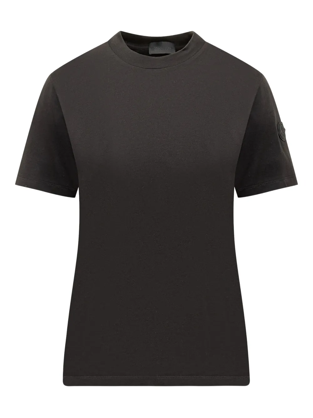 Moncler T-shirt met geplooide rug en logopatch Grijs