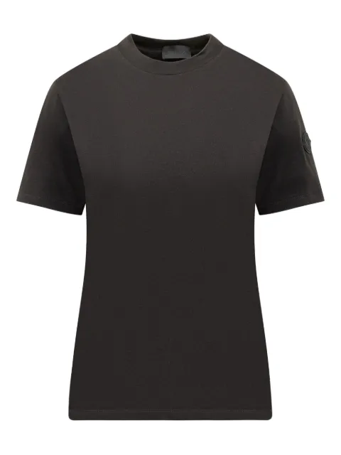 Moncler pleated-back logo-patch T-shirt