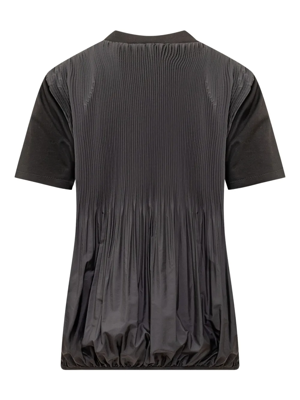 Moncler T-shirt met geplooide rug en logopatch Grijs