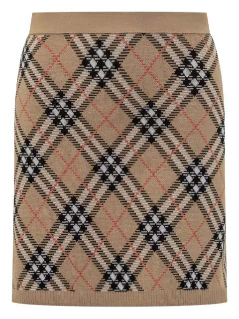 Burberry checked knit mini skirt