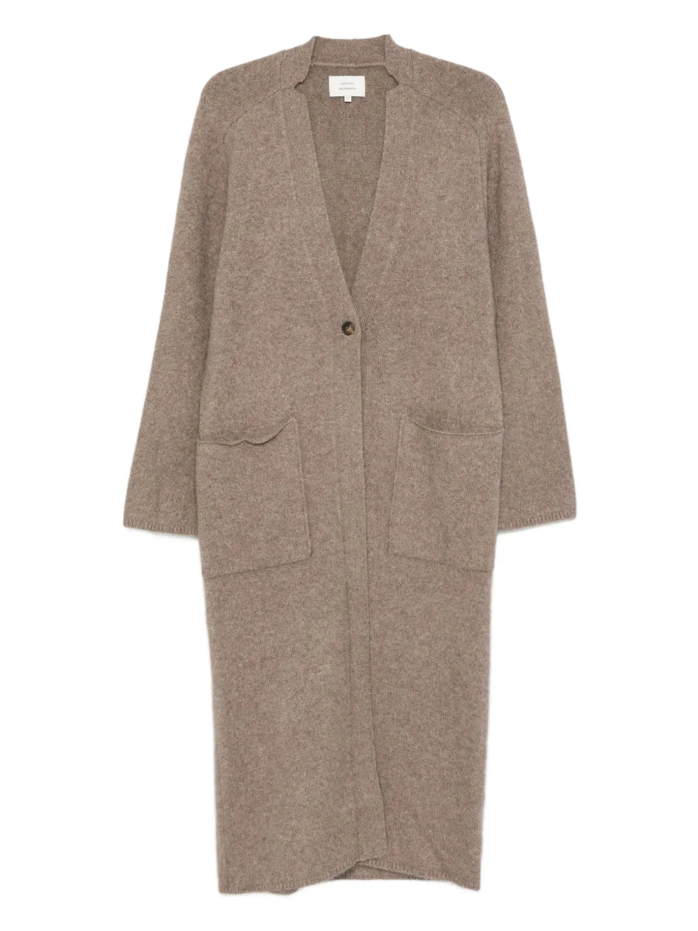 LouLou de Saison Vestjas met opgestikte zak en knoop Beige