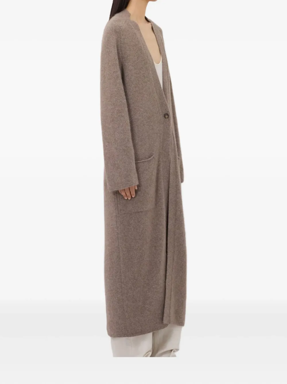  Loulou De Saison Patch-pocket Button Cardigan Coat - Neutrals 