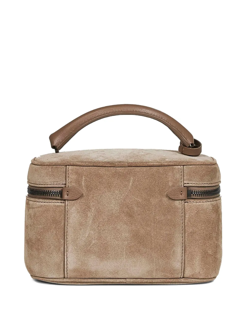 Brunello Cucinelli Suède shopper met handgreep Bruin