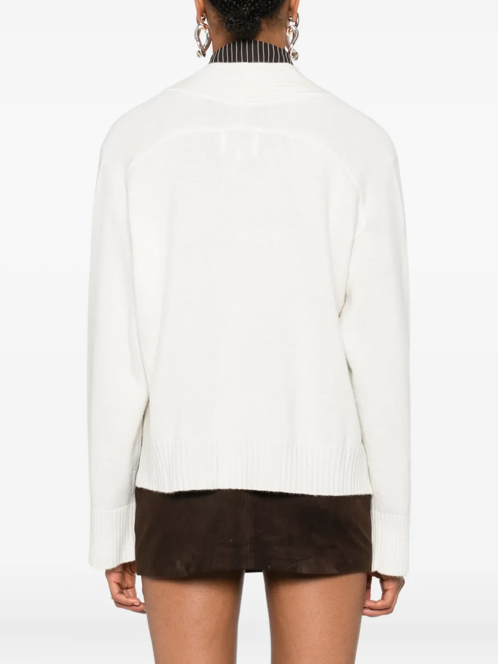LouLou de Saison Geribbeld vest met knoopsluiting Beige