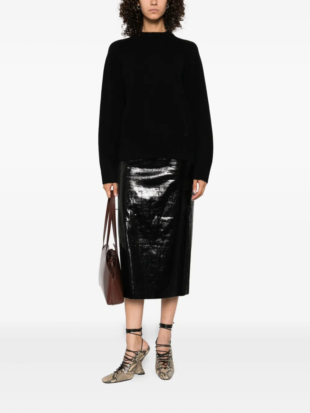 LouLou de Saison Baltra LDS cashmere sweater Zwart