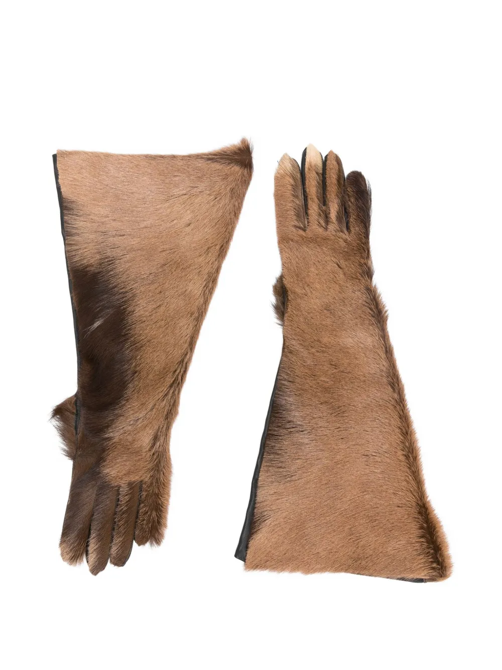 Magda Butrym Sheepskin Gloves In Brown