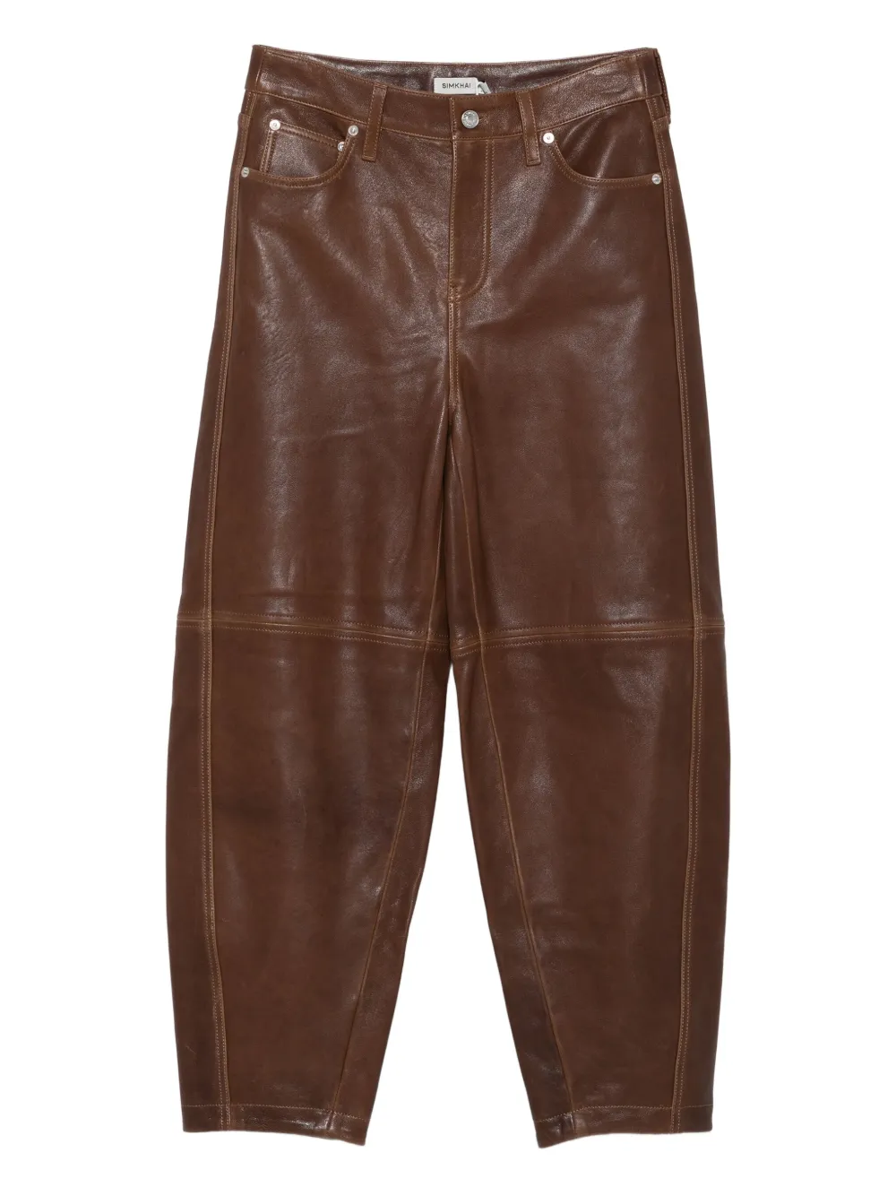 Simkhai Waldon leather trousers Bruin