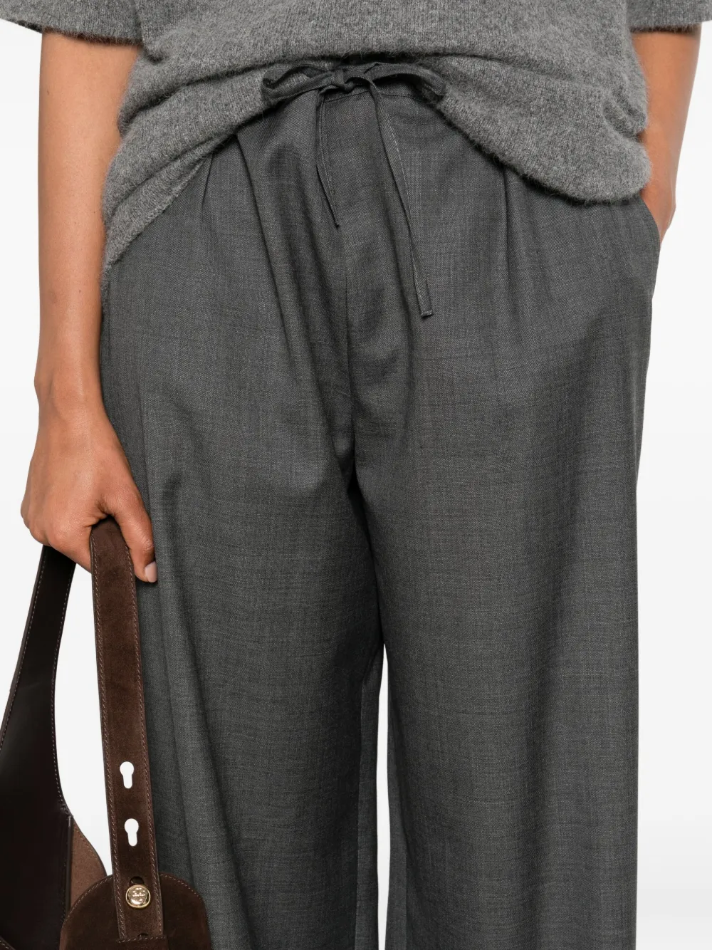 LouLou de Saison drawstring wool trousers Grijs
