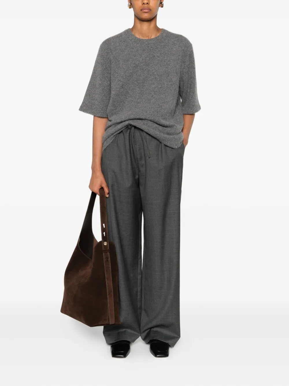 LouLou de Saison drawstring wool trousers Grijs
