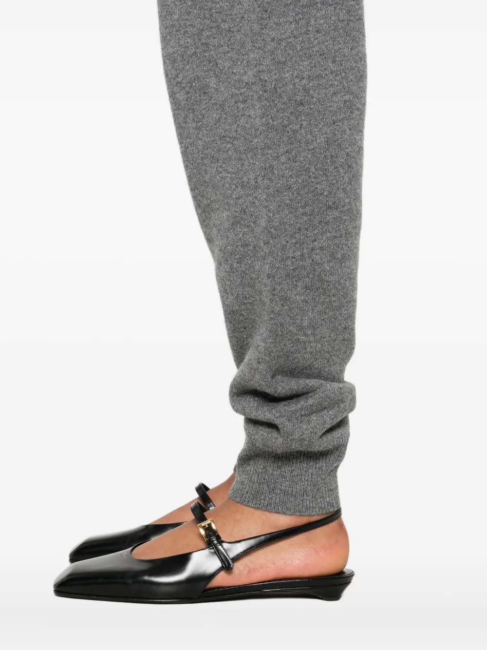 LouLou de Saison elastic-cuffed cashmere trousers Grijs