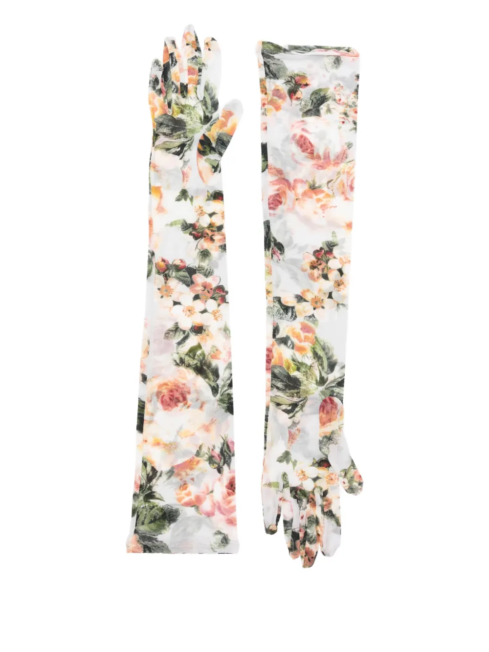 Magda Butrym Handschoenen met bloemenprint - Beige