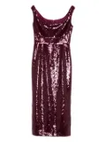 Roland Mouret sequin-embellished sleeveless midi dress - Purple
